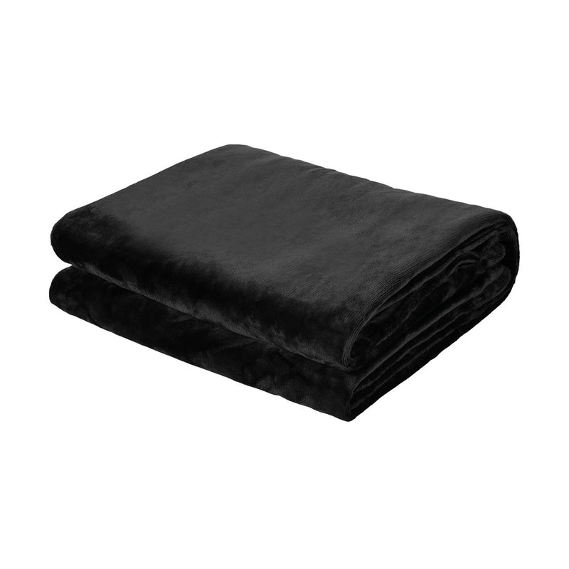 Bedra Electric Throw Rug Washable Heated Blanket Flannel Fleece Grey