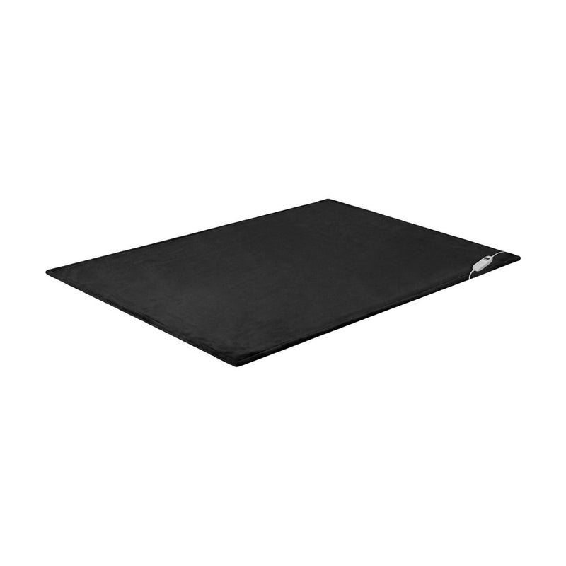 Bedra Electric Throw Rug Washable Heated Blanket Flannel Fleece Grey
