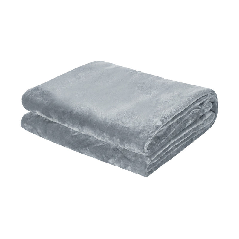 Bedra Electric Throw Rug Washable Heated Blanket Winter Light Grey