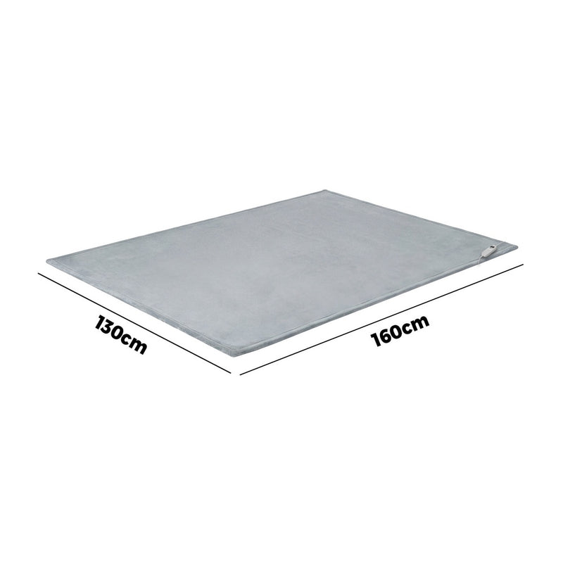 Bedra Electric Throw Rug Washable Heated Blanket Winter Light Grey