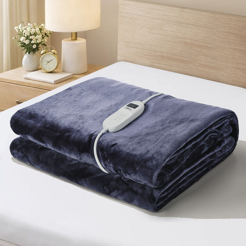 Bedra Electric Throw Rug Washable Heated Blanket Winter Warm Purple