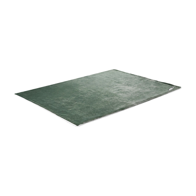 Bedra Electric Throw Rug Dual Side Heated Blanket Flannel&Sherpa Green