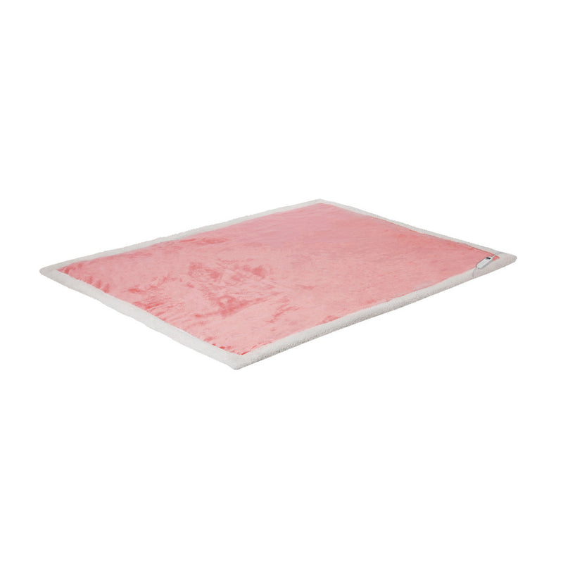 Bedra Electric Throw Rug Dual Side Heated Blanket Flannel&Sherpa Pink