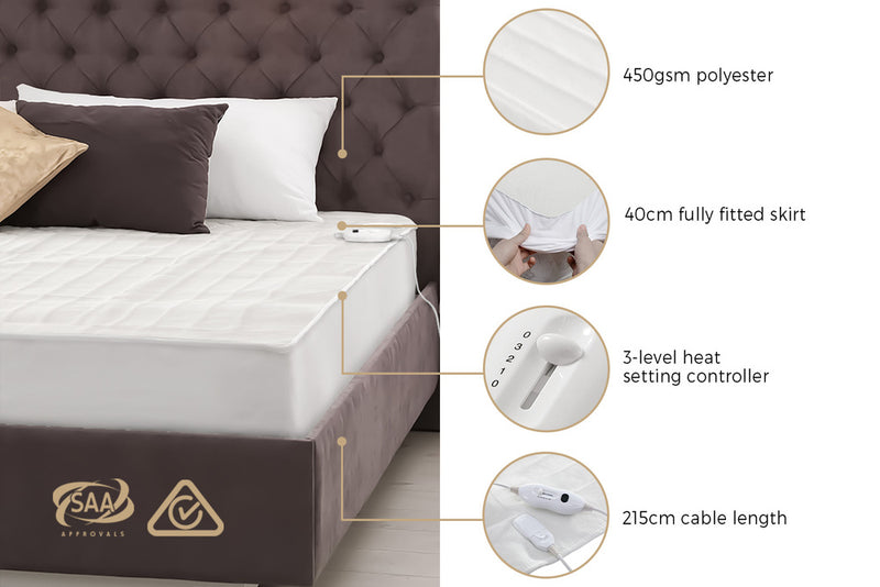 Bedra Electric Blanket Fully Fitted Polyester Queen