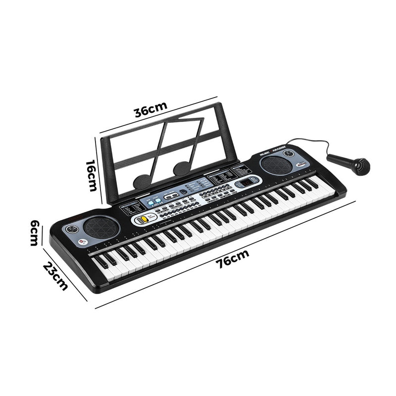 Mazam 61 Keys Piano Keyboard with Microphone and Holder