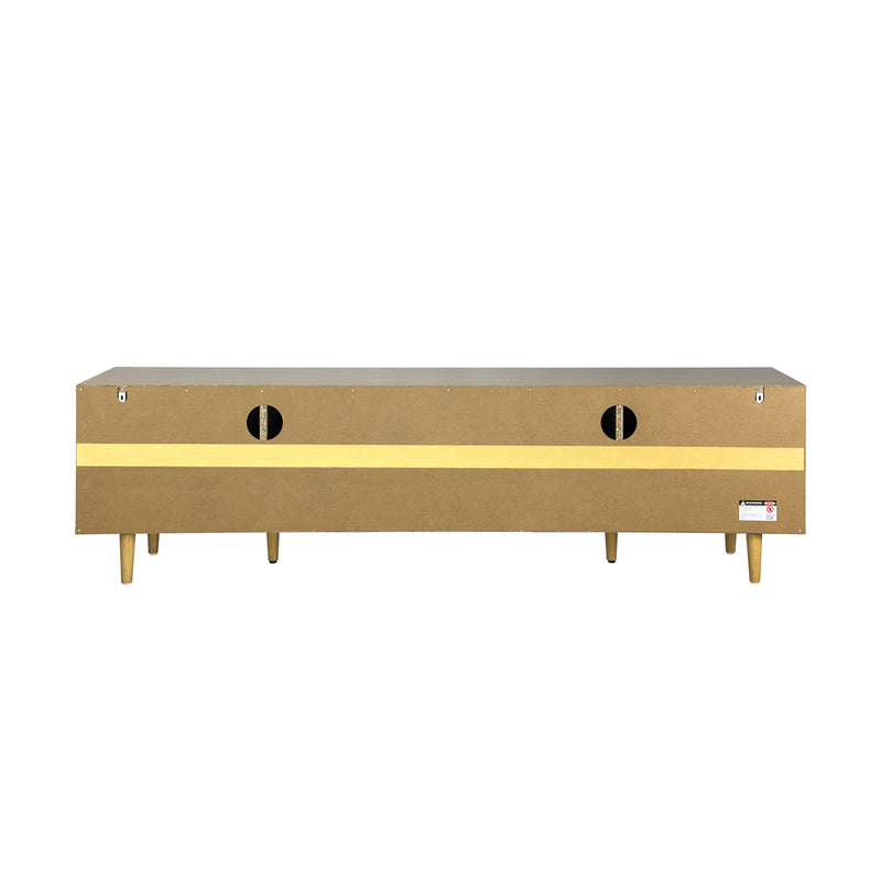 Oikiture TV Stand Cabinet Entertainment Unit Unique Door 160CM