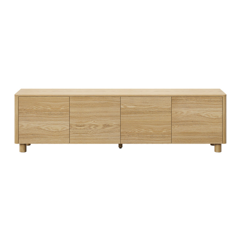 Oikiture TV Cabinet Entertainment Unit Stand 180cm 4 Doors