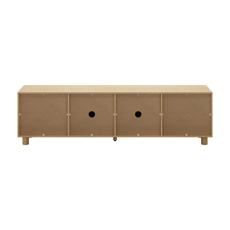 Oikiture TV Cabinet Entertainment Unit Stand 180cm 4 Doors