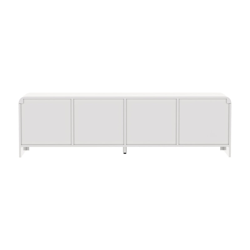Oikiture TV Cabinet Entertainment Unit Stand 160cm Fluted Doors