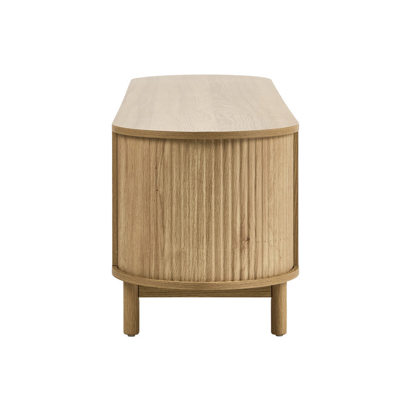 Oikiture TV Entertainment Unit Stand 160cm Wooden Natural