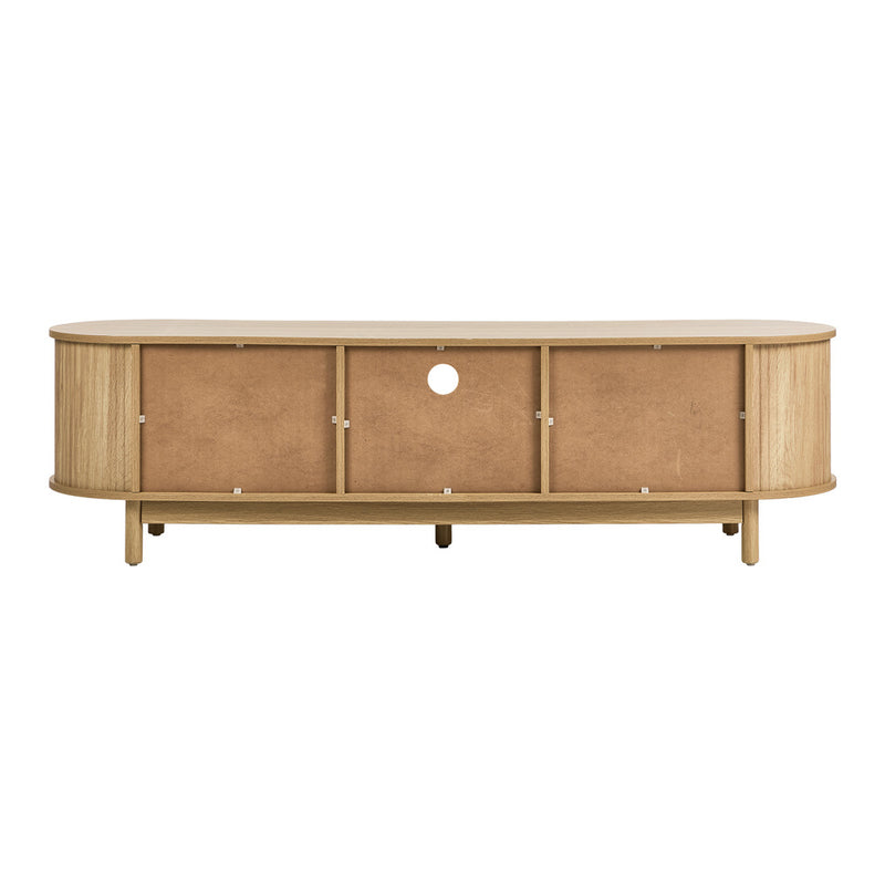 Oikiture TV Entertainment Unit Stand 160cm Wooden Natural