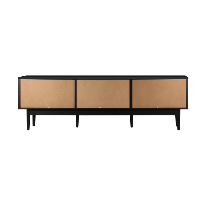 Oikiture TV Stand Cabinet Entertainment Unit Three Doors 160CM