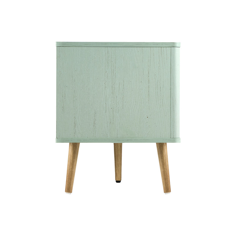 Oikiture TV Cabinet Entertainment Unit Stand 160cm Green