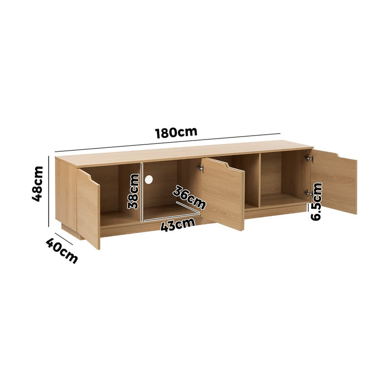 Oikiture Buffet Sideboard Storage Cabinet Kitchen Pantry Cupboard