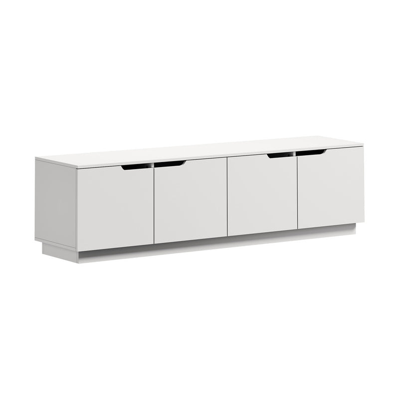 Oikiture TV Cabinet Entertainment Unit Stand 180cm White