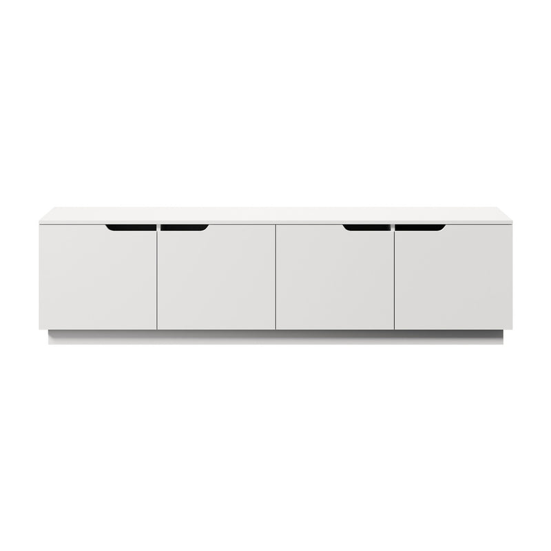 Oikiture TV Cabinet Entertainment Unit Stand 180cm White