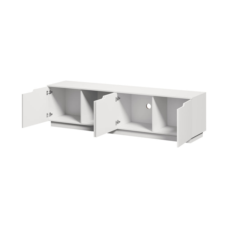 Oikiture TV Cabinet Entertainment Unit Stand 180cm White