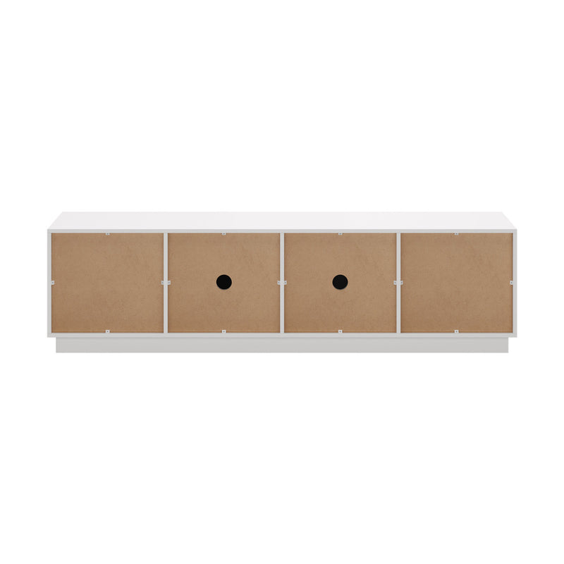 Oikiture TV Cabinet Entertainment Unit Stand 180cm White