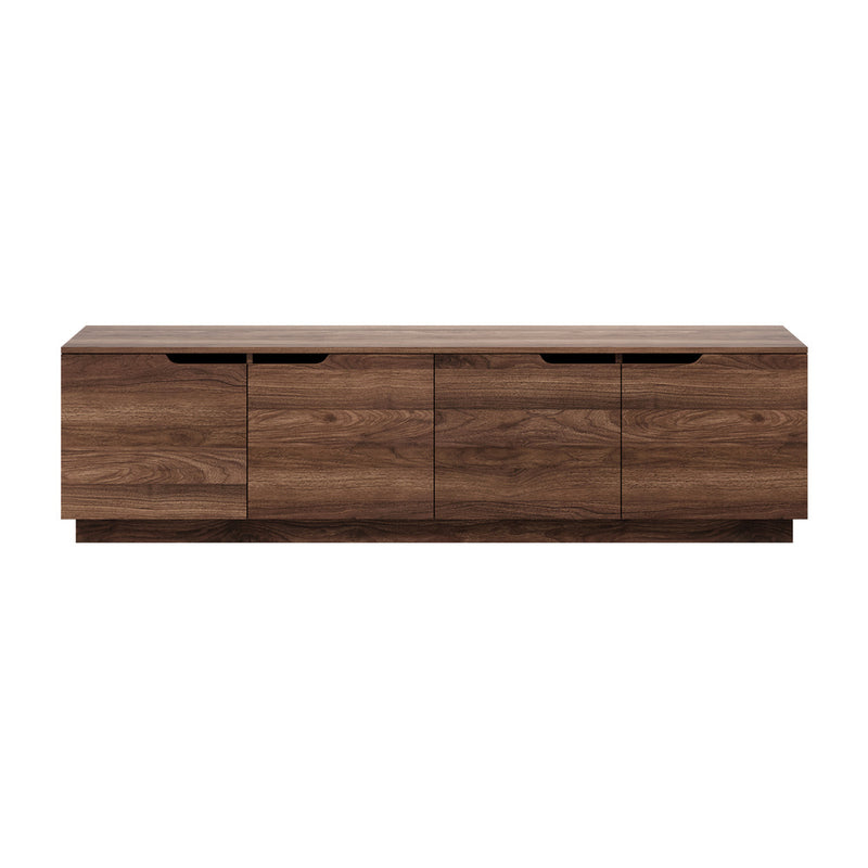 Oikiture TV Cabinet Entertainment Unit Stand 180cm Walnut