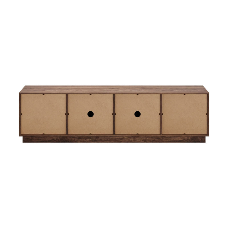 Oikiture TV Cabinet Entertainment Unit Stand 180cm Walnut