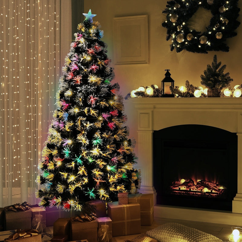 Mazam Christmas Tree 1.8M 6FT Fibre Optic Multi Colour LED Light