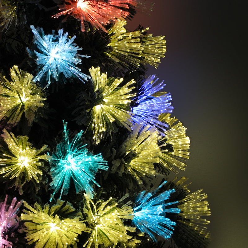 Christmas Tree 1.8M 6FT Fibre Optic Multi Colour LED Light