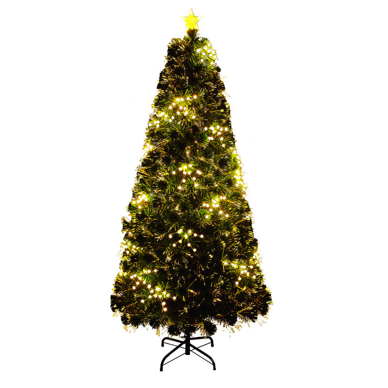 Tinseltown LED Christmas Tree 1.8M 6FT Fibre-optics Warm Lights