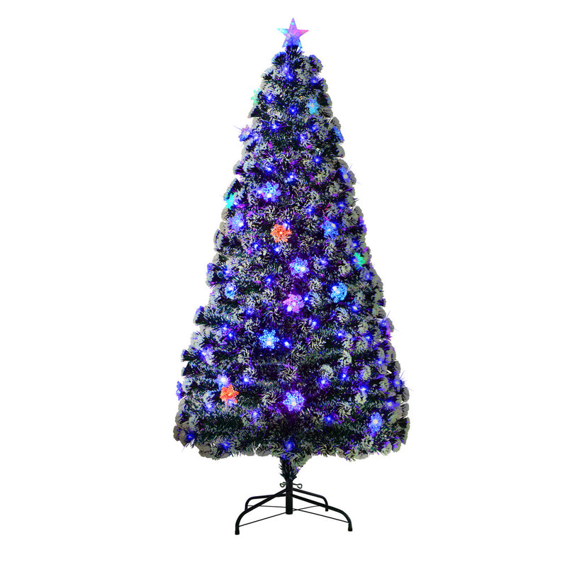 Mazam Christmas Tree 1.8M 6FT Snowflakes Green with LED lights