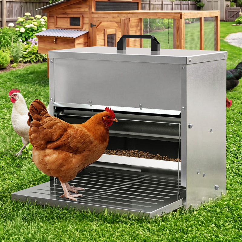 Alopet Automatic Chicken Feeder Auto Coop Self Opening 10kg
