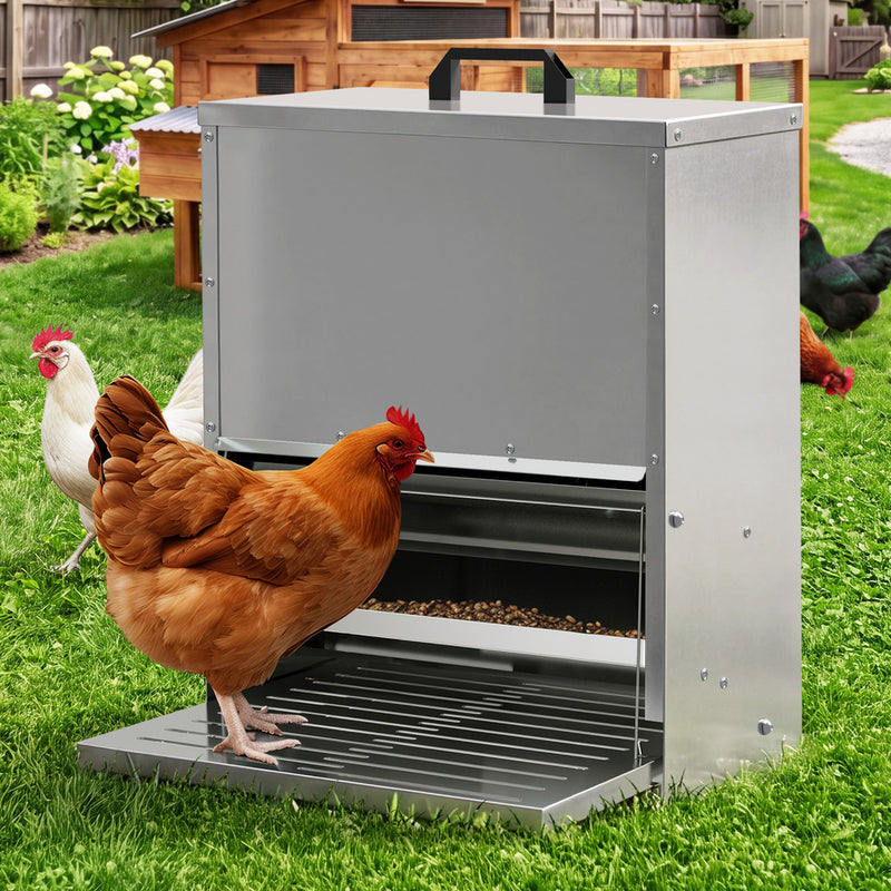 Alopet Automatic Chicken Feeder Auto Coop Self Opening 15kg