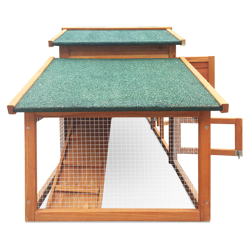 i.Pet Chicken Coop Rabbit Hutch 169cm x 52cm x 72cm Large House Outdoor Wooden Run Cage