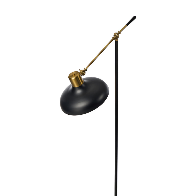 Oikiture Floor Lamps Adjustable Height Standing Metal Frame Black