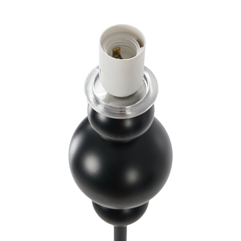 Oikiture Standing Floor Lamp Globe Shade Black Metal