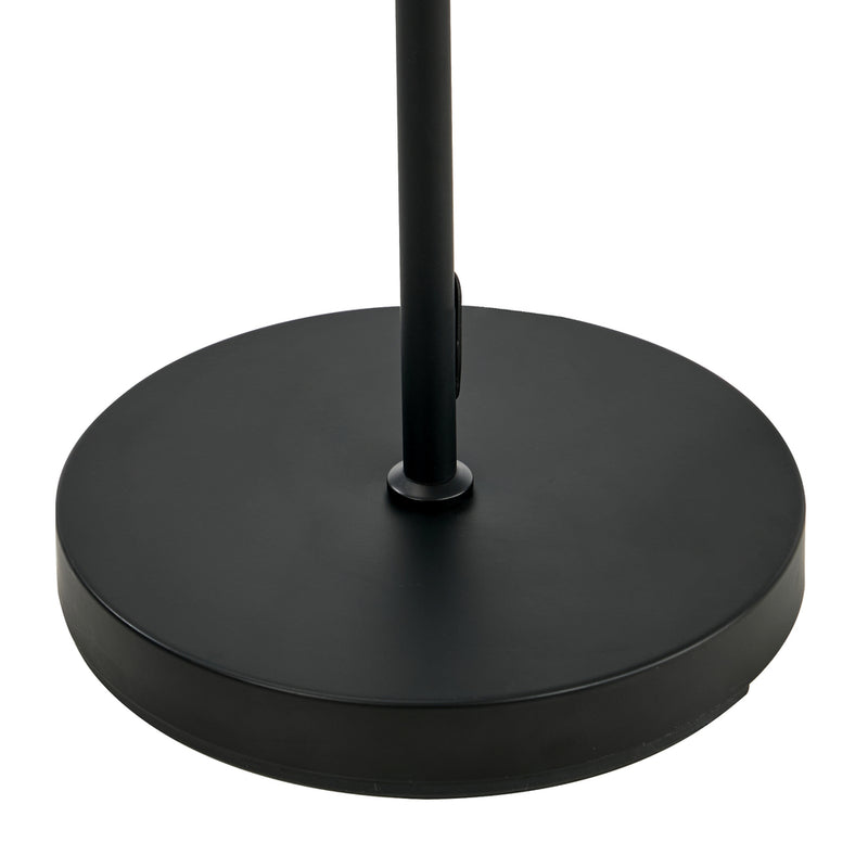 Oikiture Standing Floor Lamp Globe Shade Black Metal
