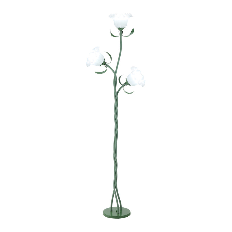 Oikiture 3-light Floor Lamps Metal Lamp Acrylic Shade