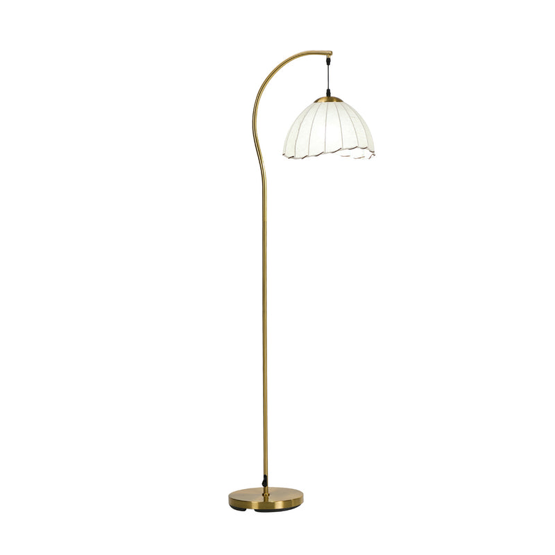 Oikiture Retro Standing Floor Lamp Metal Frame Golden