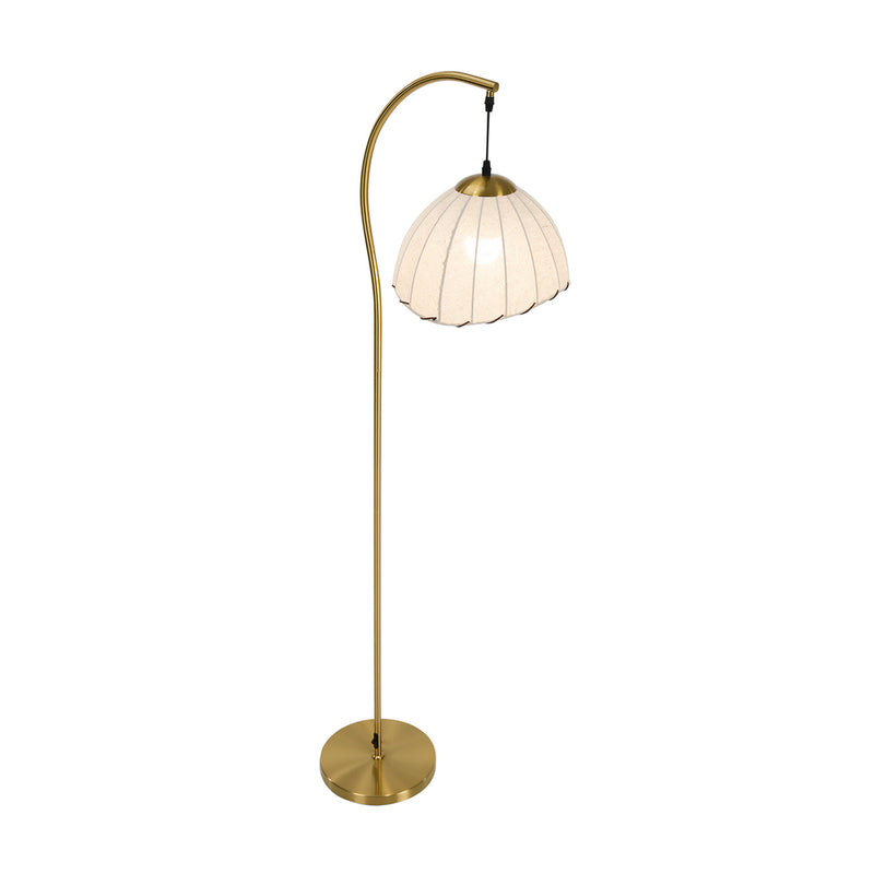 Oikiture Retro Standing Floor Lamp Metal Frame Golden