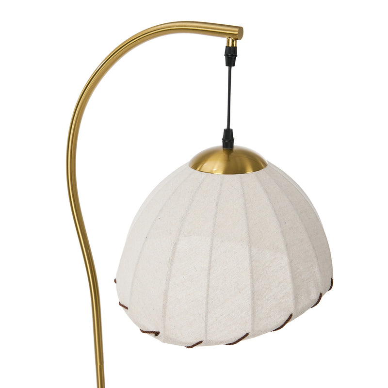 Oikiture Retro Standing Floor Lamp Metal Frame Golden