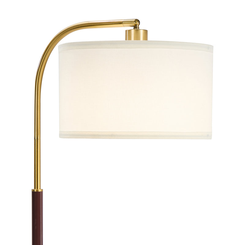 Oikiture Floor Lamp Metal Frame Plastic Shade Black & Gold