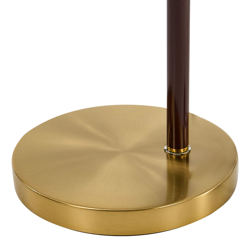 Oikiture Floor Lamp Metal Frame Plastic Shade Black & Gold