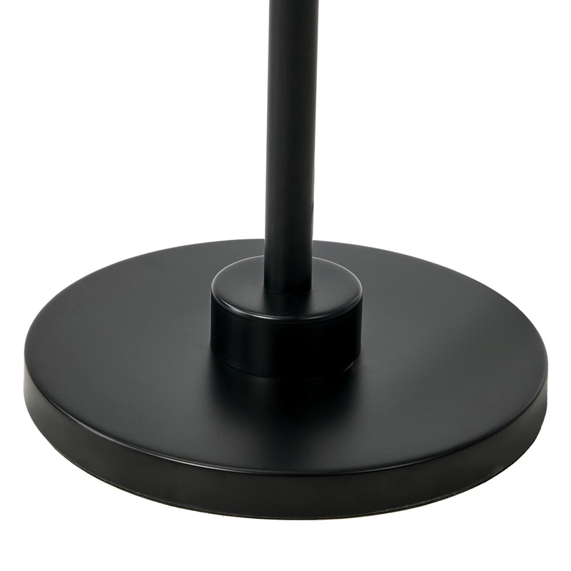 Oikiture Floor Lamp Arc Metal Frame Plastic Shade Black & Gold