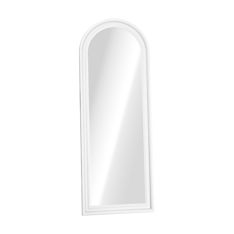Oikiture Full Length Mirror Elegance Arch 165x60cm White Wood