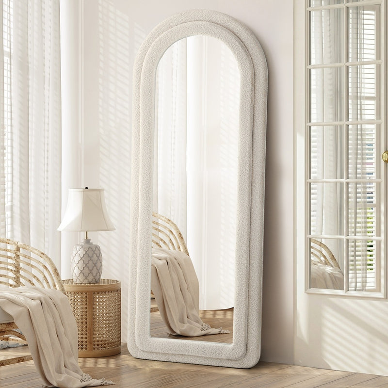 Oikiture 1.8M Full Length Mirror Boucle Frame Bedroom Floor Mirrors