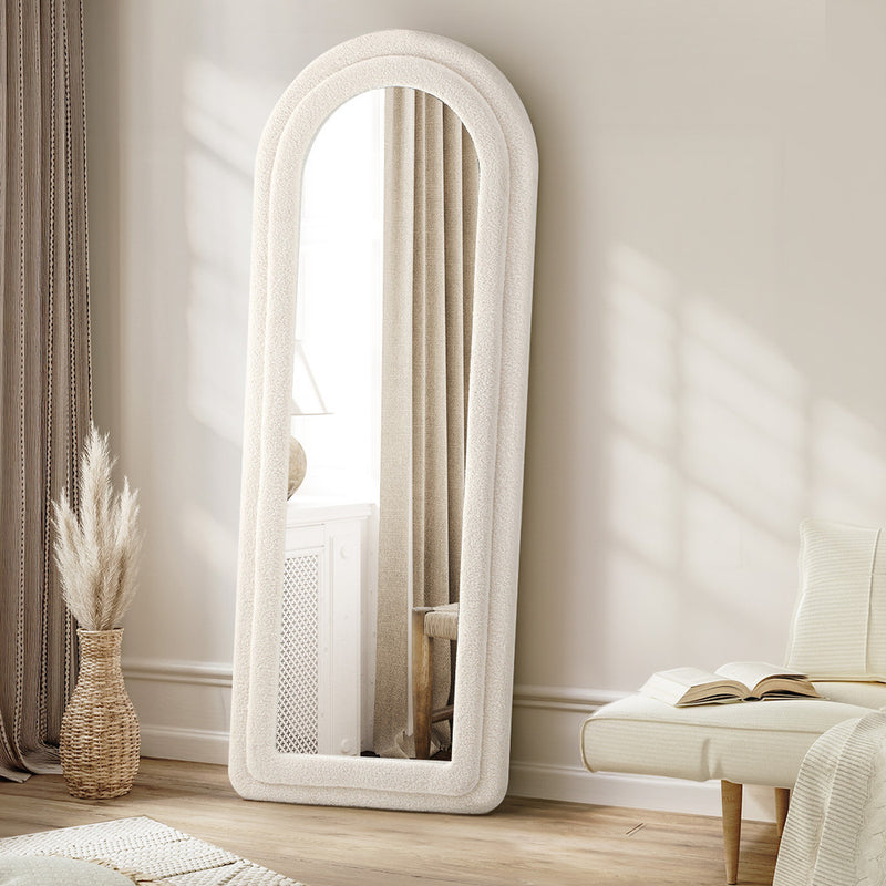 Oikiture 1.8M Full Length Mirror Boucle Frame Bedroom Floor Mirrors