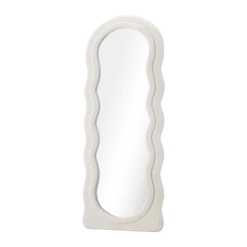 Oikiture Full Length Mirror 180cm Boucle Floor Mirrors Dressing Makeup