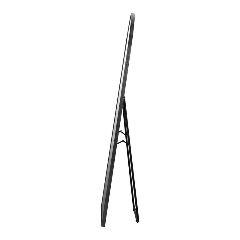 Oikiture Full Length Mirror Arched 166x60cm Free Standing Black