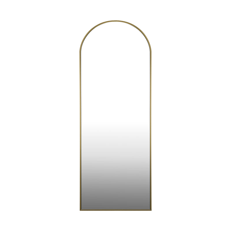 Oikiture Full Length Mirror Arched Free Standing Gold 166x60cm