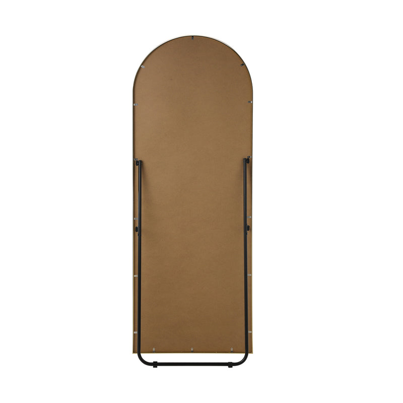 Oikiture Full Length Mirror Arched Free Standing Gold 166x60cm