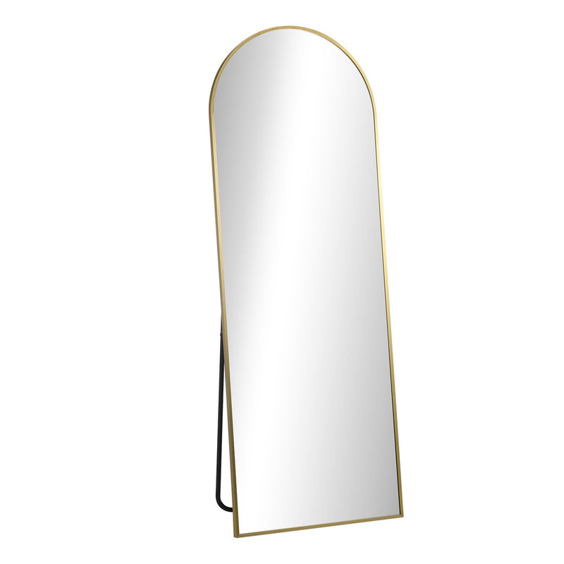 Oikiture 180x70cm Full Length Mirror Arched Floor Mirrors Gold