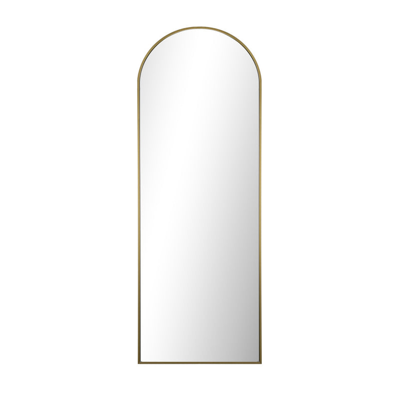 Oikiture 180x70cm Full Length Mirror Arched Floor Mirrors Gold